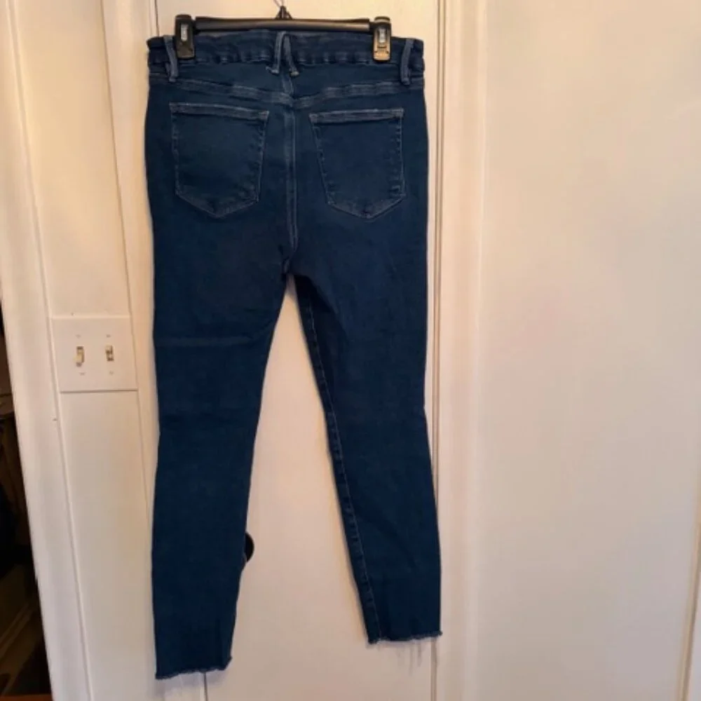 Good American Good Legs Skinny Jeans Size 14 Raw Hem - Picture 4 of 6